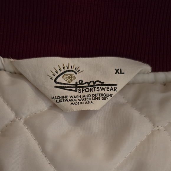 Vintage Alabama Varsity Bomber Jacket in Crimson - Picture 4 of 7